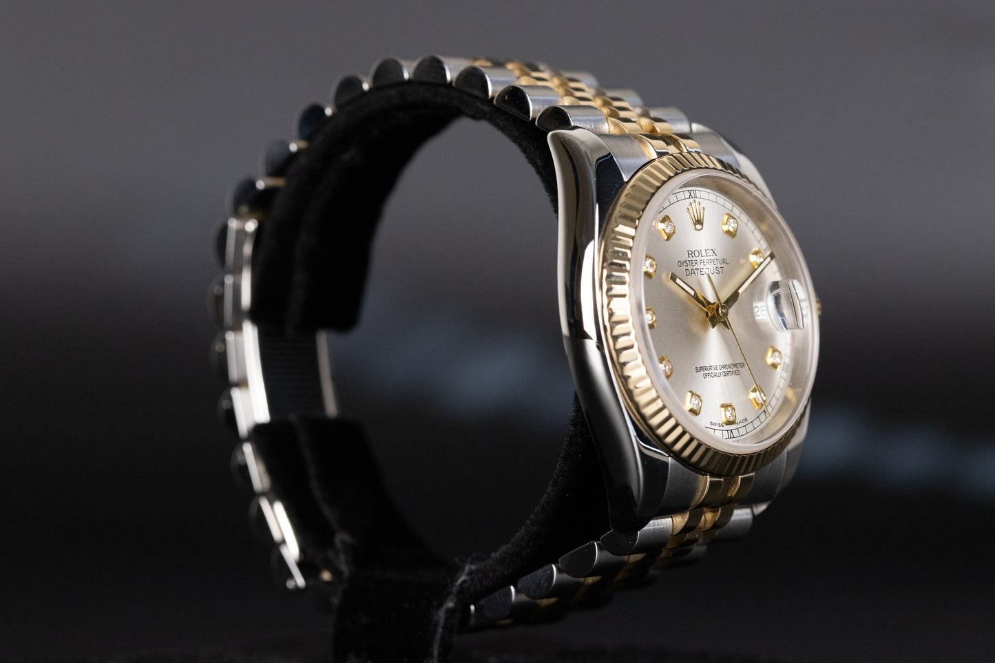 Rolex 116233 Datejust 36 SS/18k Silver Diamond Dial