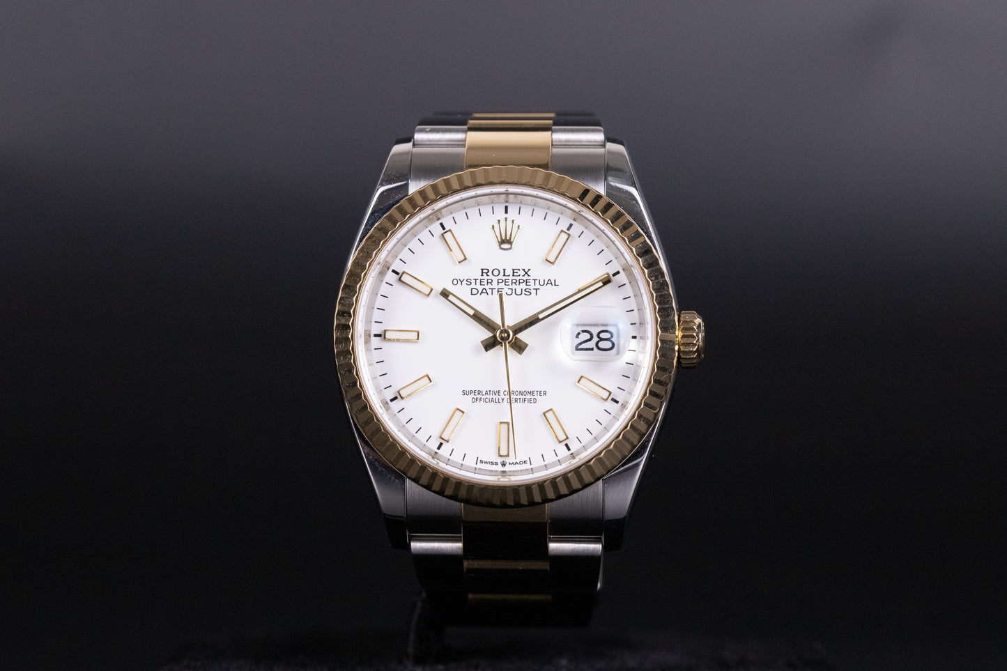 Rolex 126233 Datejust 36 SS/18k White Dial