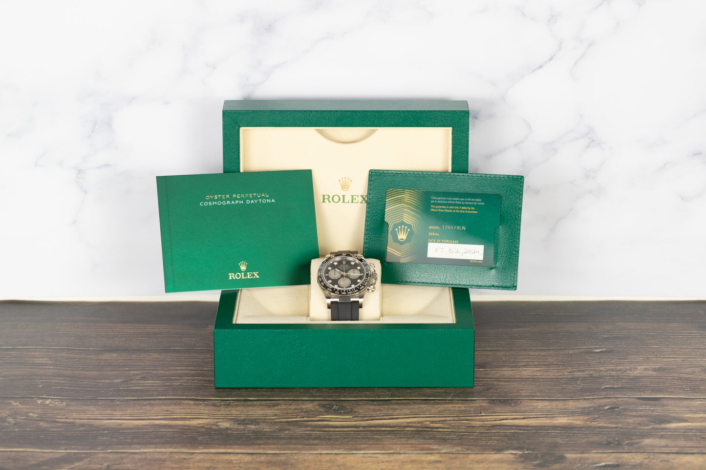 Rolex 126519LN Daytona Black Diamond Dial Oysterflex