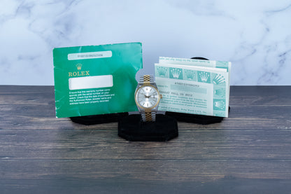 Rolex 16013 Datejust 36 SS/18k Silver Dial
