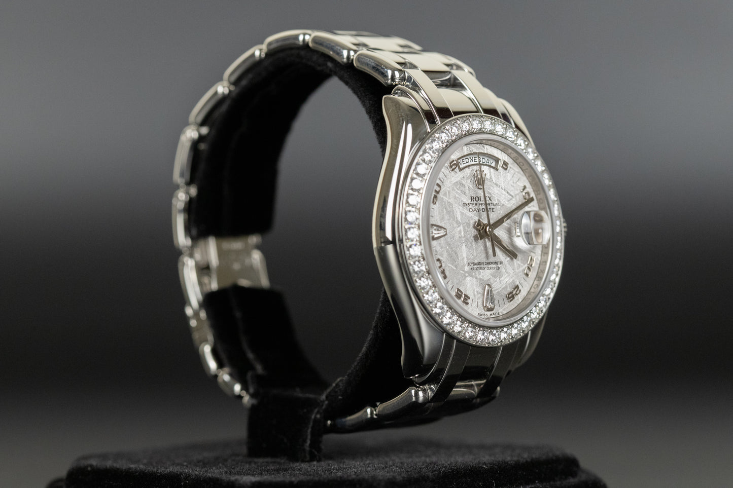 Rolex 18946 Day-Date Masterpiece Platinum Meteorite Diamond Dial
