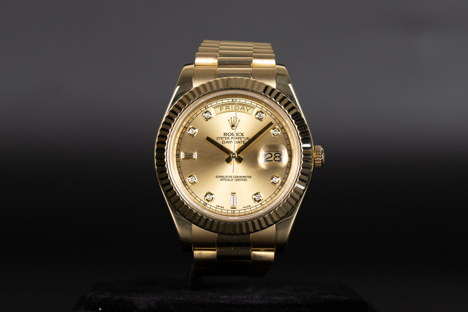 Rolex 218238 DayDate II Champagne Diamond Dial