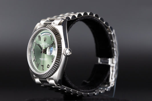 Rolex 228236 DayDate 40 Olive Green Hindi Arabic Dial