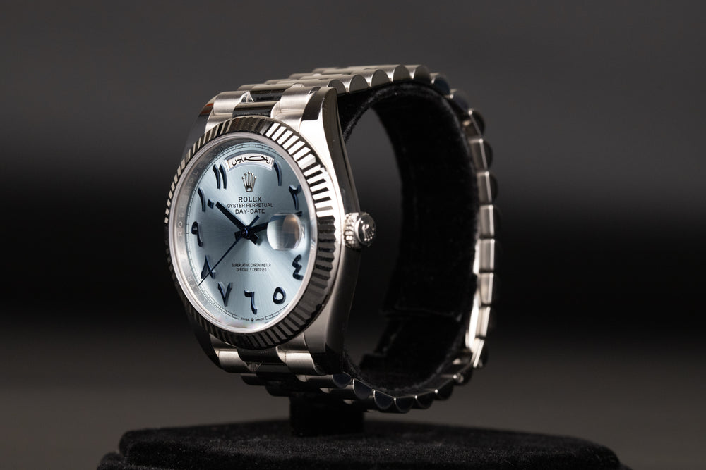 Rolex<br>228236 DayDate 40 Ice Blue Hindi Arabic Dial