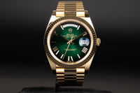 Rolex<br>228238 DayDate 40 Green Ombre Roman Numeral Dial