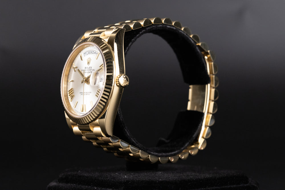 Rolex<br>228238 DayDate 40 Silver Roman Numeral Dial