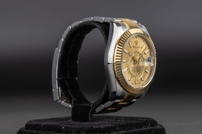 Rolex 326933 Sky-Dweller SS/18k Champagne Dial