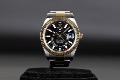 Rolex 326933 Sky-Dweller SS/18k Black Dial
