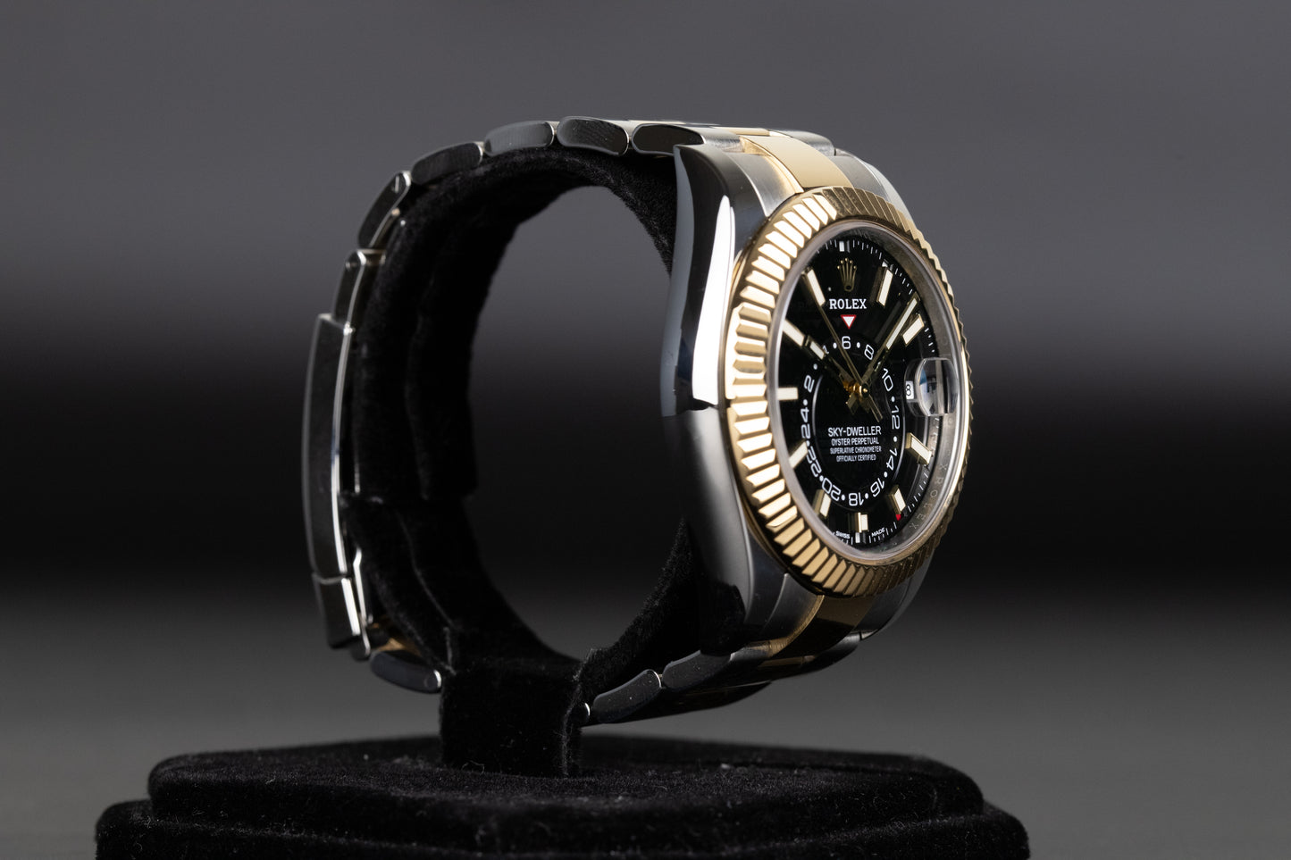 Rolex 326933 Sky-Dweller SS/18k Black Dial