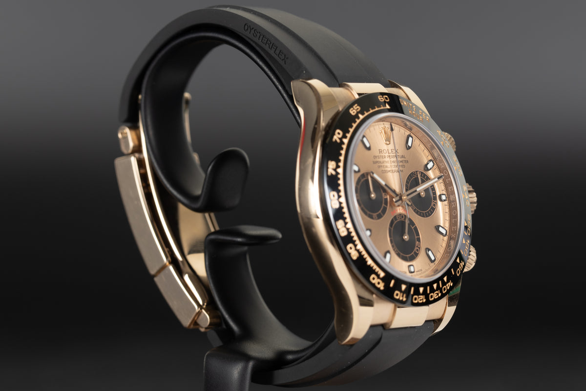 Rolex<br>116515LN Daytona Rose Gold Oysterflex Rose Sundust Dial