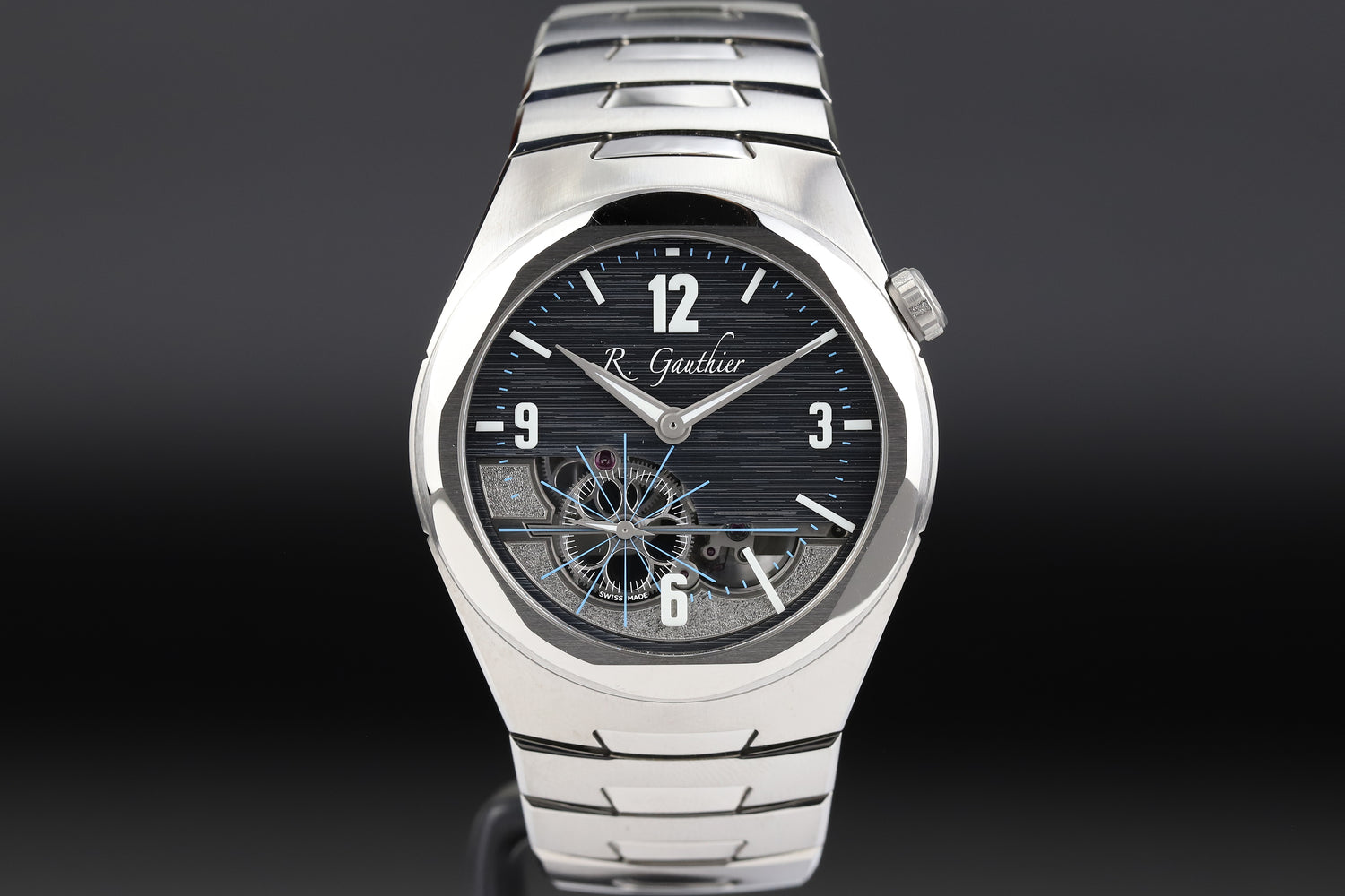 Romain Gauthier MON00560 Titanium C6 Grey Openwork Dial