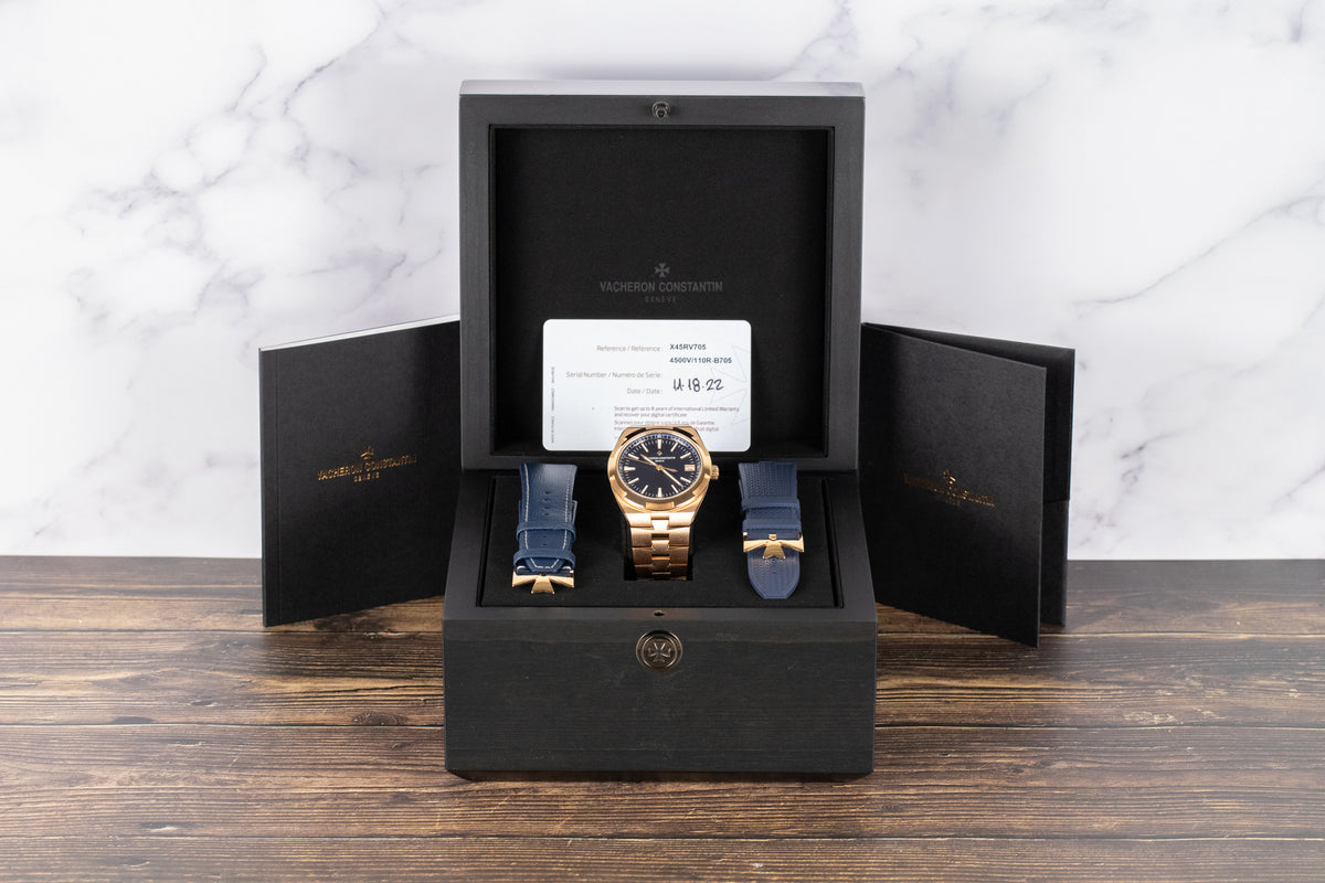 Vacheron Constantin<br>4500V/110R-B705 Overseas Rose Gold Blue Dial