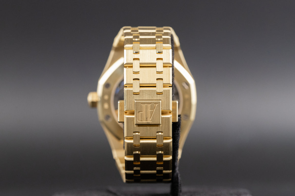 Audemars Piguet<br>15450BA Royal Oak 37mm Yellow Gold Blue Dial