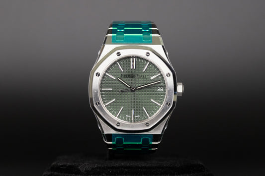 Audemars Piguet 15510ST Royal Oak Green Dial 50th Anniversary