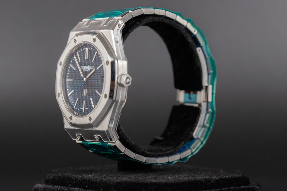 Audemars Piguet<br>16202ST Royal Oak Jumbo "50th Anniversary" Blue Dial