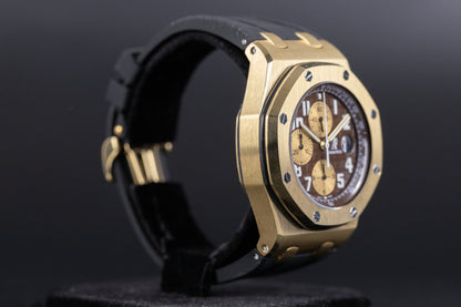 Audemars Piguet 26007BA Royal Oak Offshore 42mm Arnold Schwarzenegger Yellow Gold Brown Dial