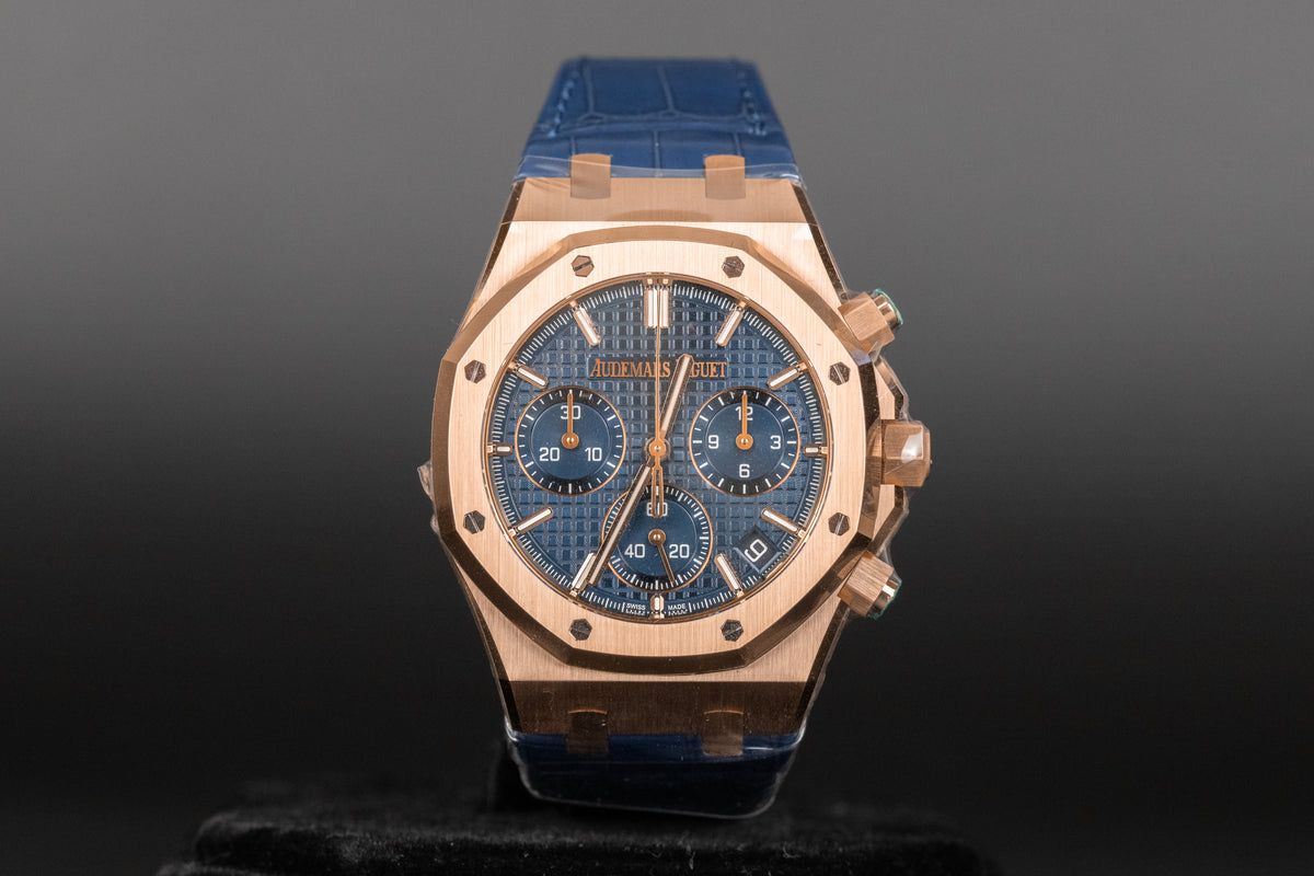 Audemars Piguet<br>26240OR Royal Oak Chronograph Flyback Blue Dial "50th Anniversary"