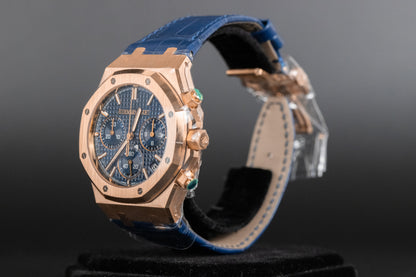 Audemars Piguet 26240OR Royal Oak Chronograph Flyback Blue Dial "50th Anniversary"