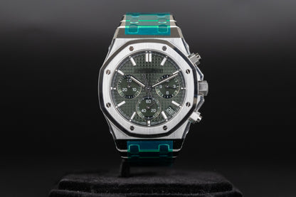 Audemars Piguet 26240ST Royal Oak Chronograph Flyback Green Dial 50th Anniversary