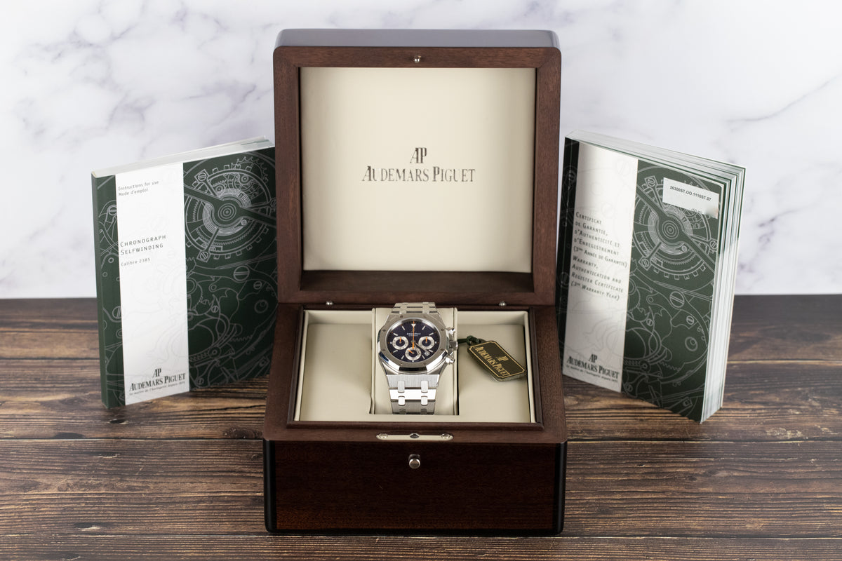 Audemars Piguet<br>26300ST Royal Oak Chronograph Blue Dial