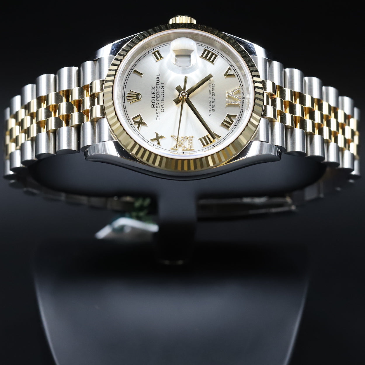 Rolex<br>126233 Datejust 36 SS/18k Silver Roman Numeral Diamond Dial