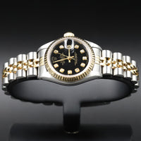 Rolex<br>179173 Datejust 26 18k/SS Black Diamond Dial