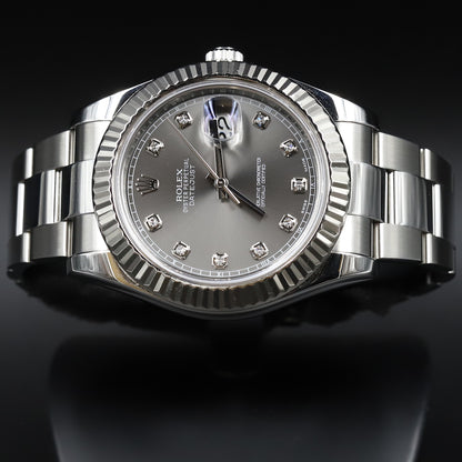 Rolex<br>116334 Datejust II Rhodium Diamond Dial