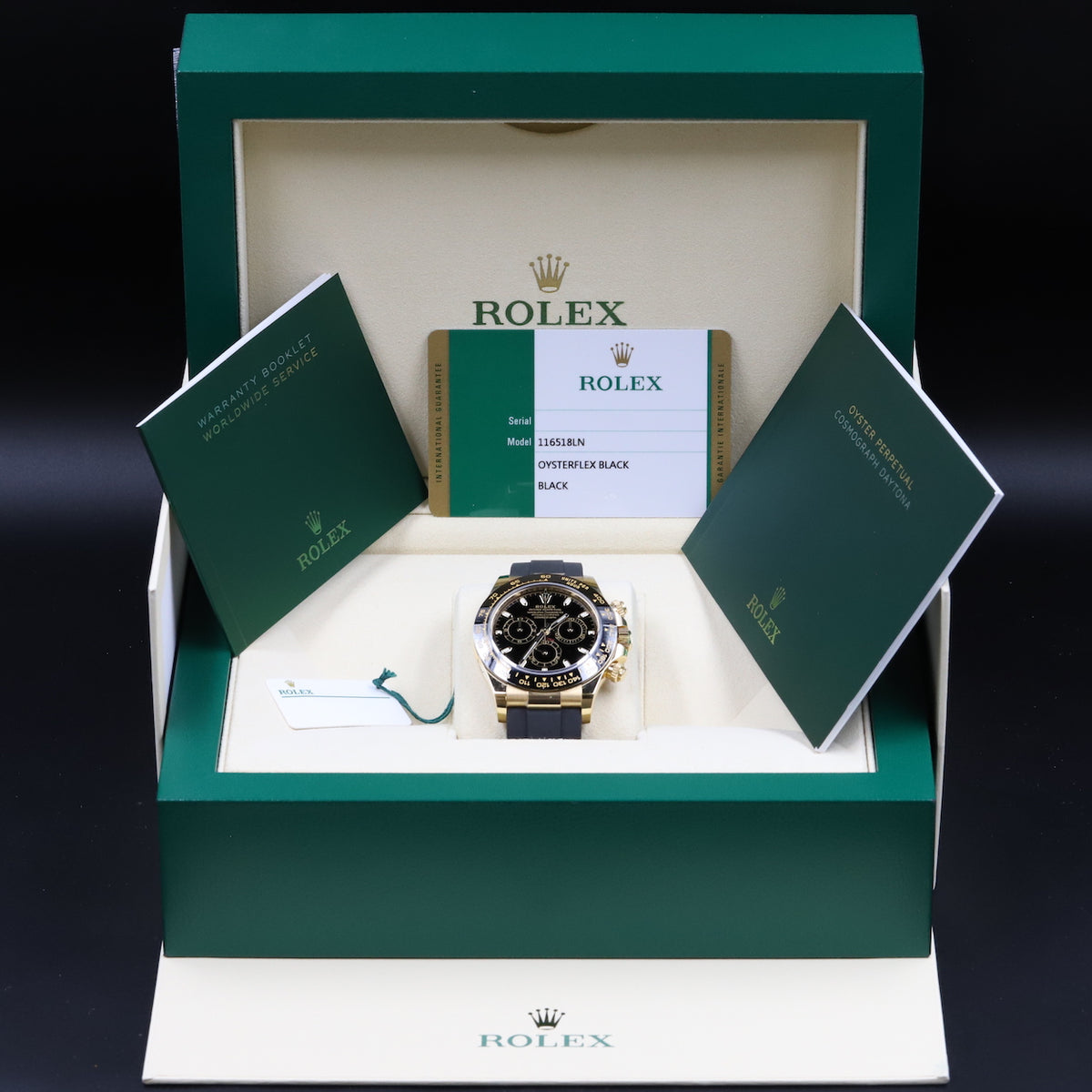 Rolex<br>116518LN Daytona Oysterflex Black Dial
