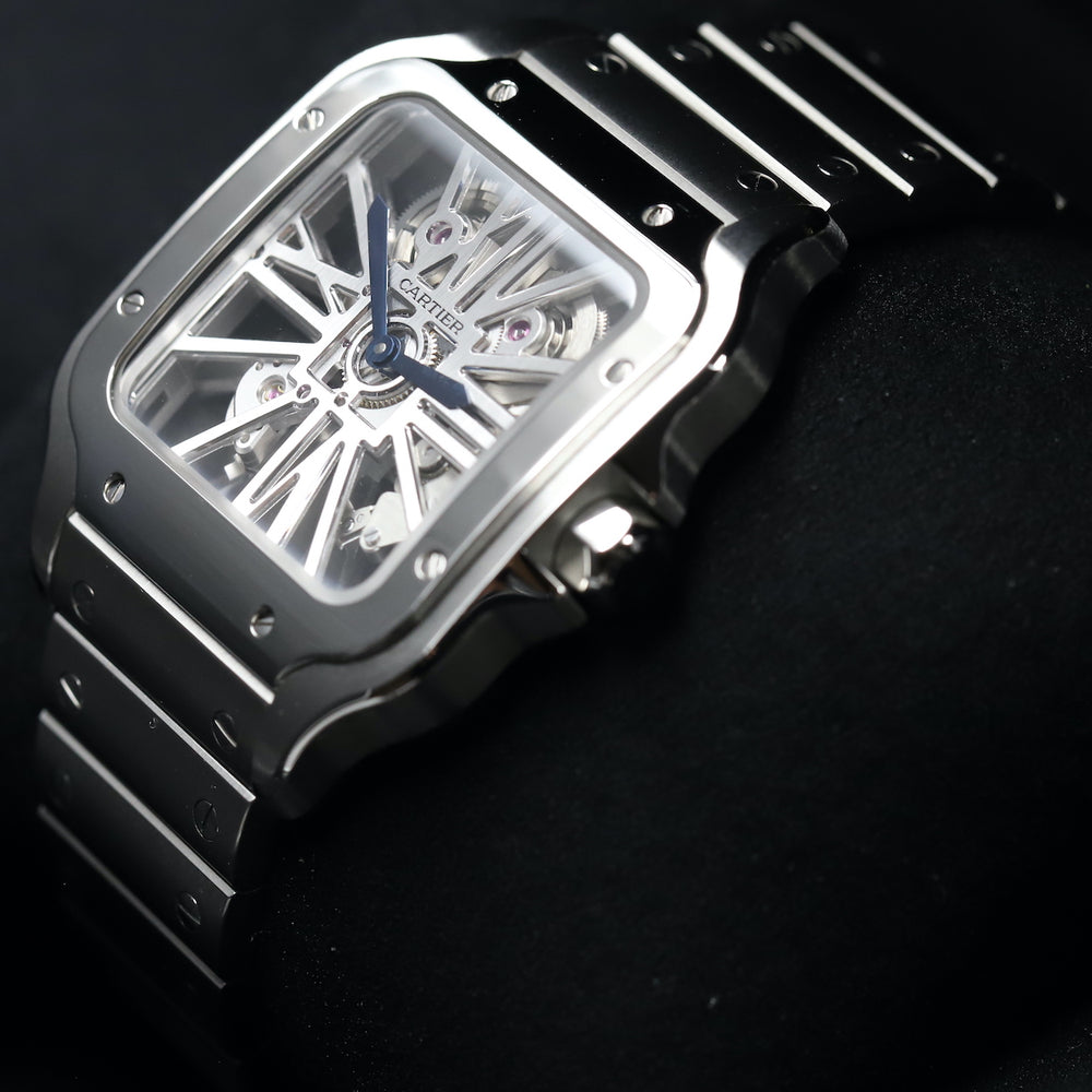 Cartier<br>WHSA0015 Santos De Cartier Skeleton Dial