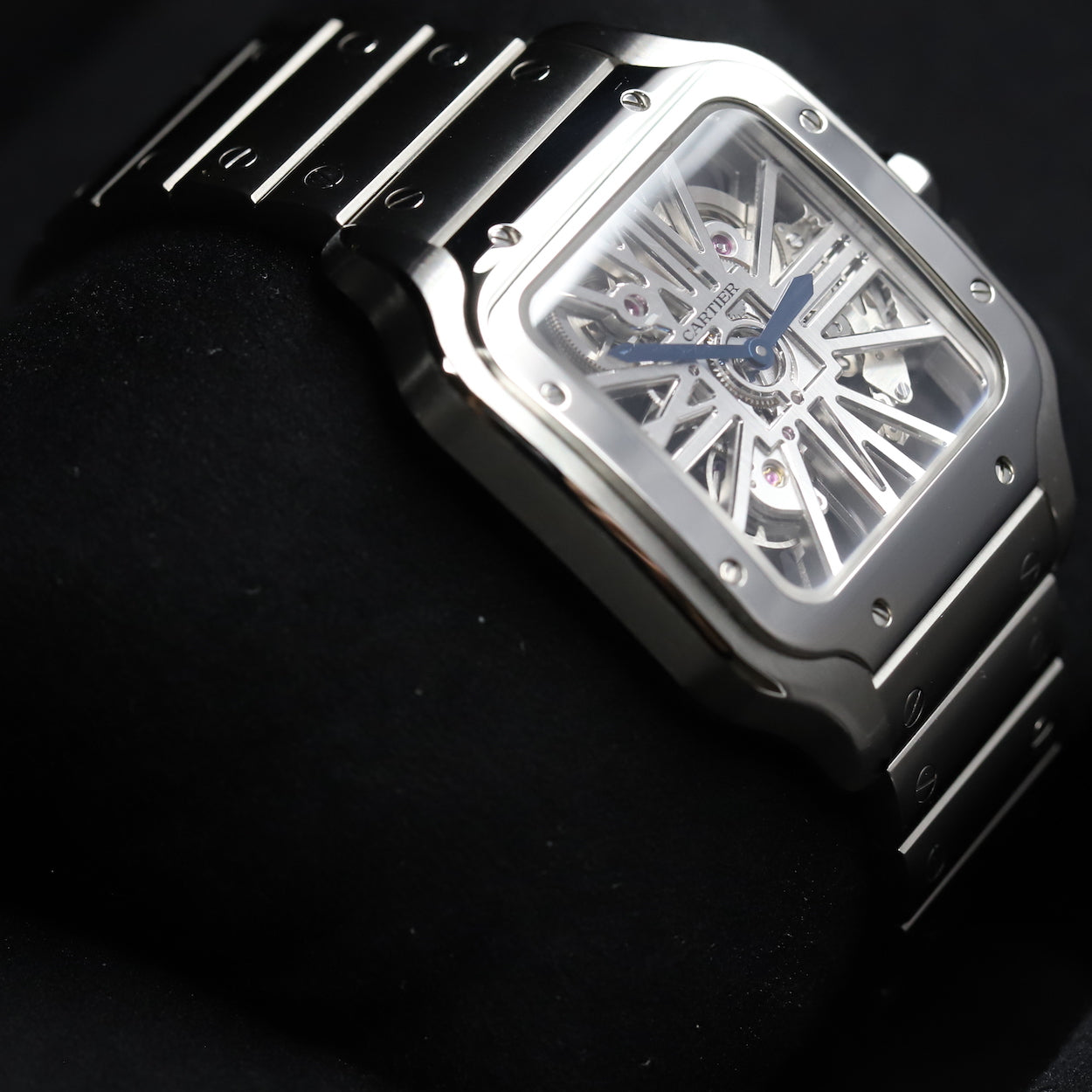 Cartier<br>WHSA0015 Santos De Cartier Skeleton Dial