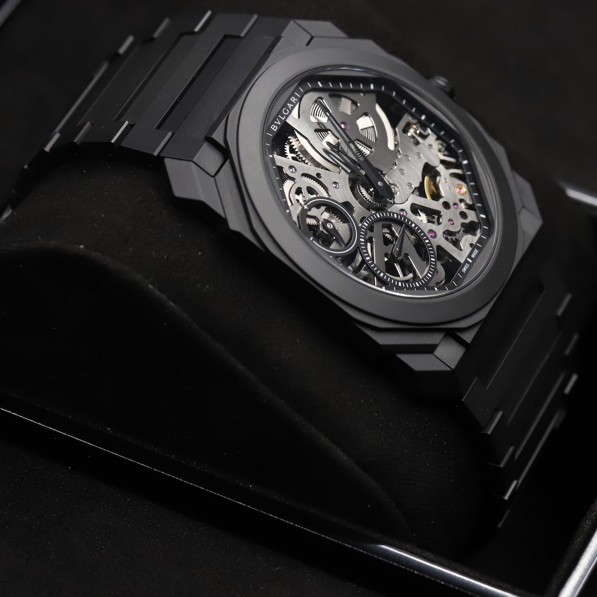 Bulgari<br>103126 Octo Finissimo Skeleton Black Ceramic