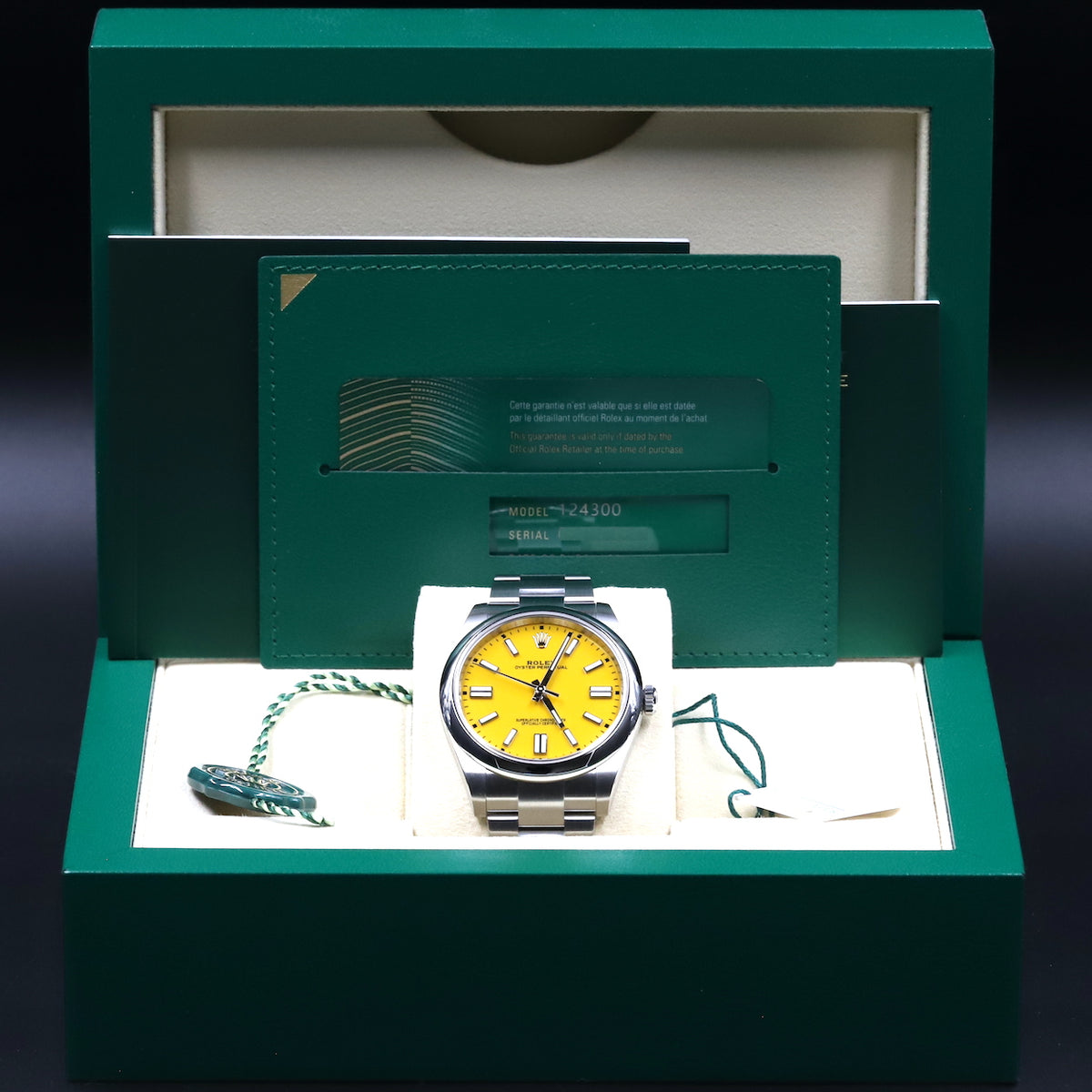 Rolex<br>124300 Oyster Perpetual 41mm Yellow Dial