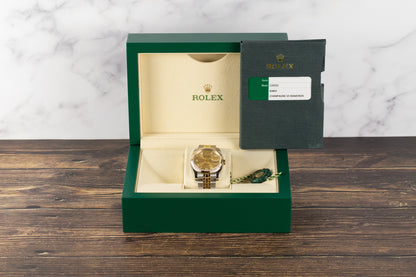 Rolex 116233 Datejust 36 SS/YG Champagne Diamond Dial