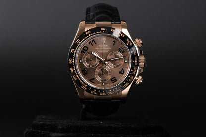 Rolex 116515LN Daytona Rose Gold Chocolate Arabic Dial