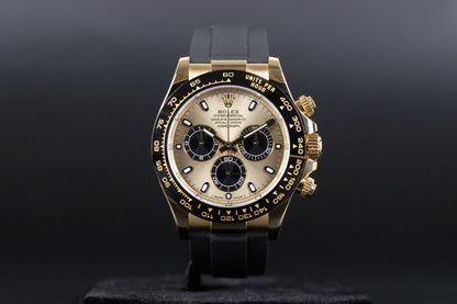 Rolex 116518LN Daytona Oysterflex Champagne/Black Dial