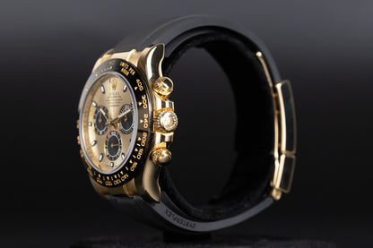 Rolex 116518LN Daytona Oysterflex Champagne/Black Dial