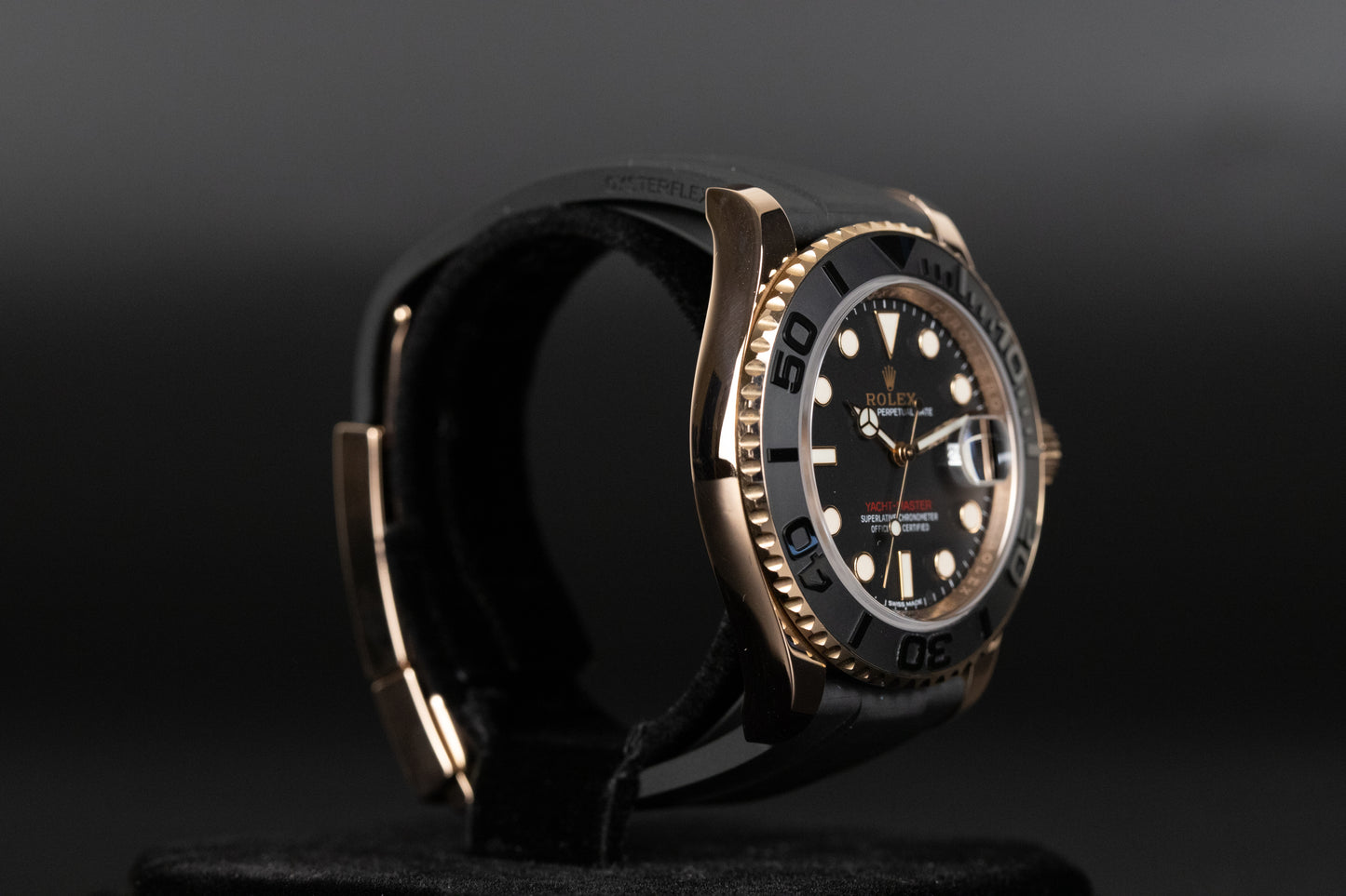 Rolex 116655 Yacht-Master 40 Oysterflex Black Dial