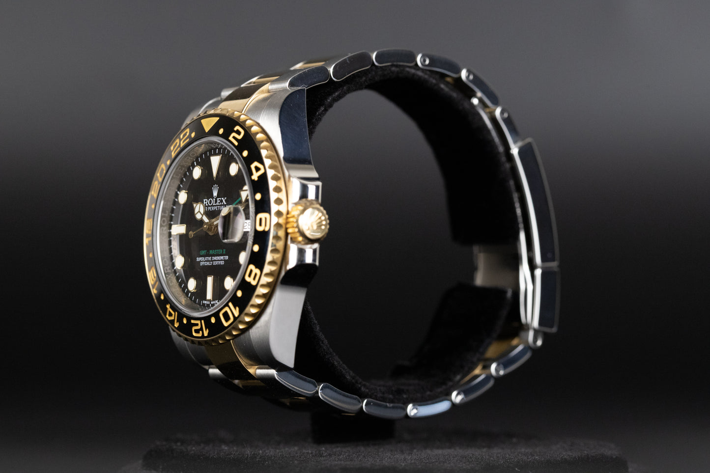Rolex 116713LN GMT Master II SS/18k Black Dial