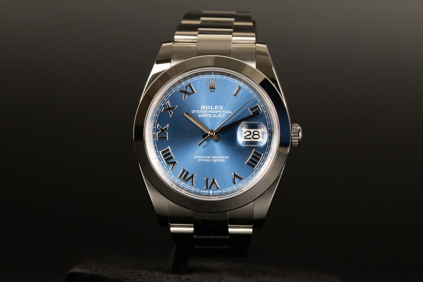 Rolex 126300 Datejust 41 Blue Roman Numeral Dial
