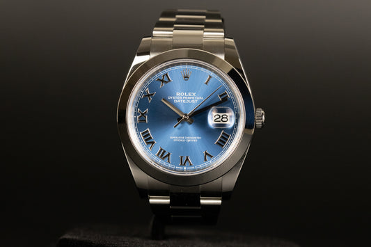 Rolex 126300 Datejust 41 Blue Roman Numeral Dial