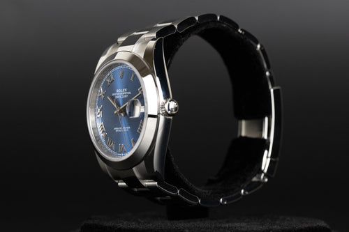 Rolex 126300 Datejust 41 Blue Roman Numeral Dial