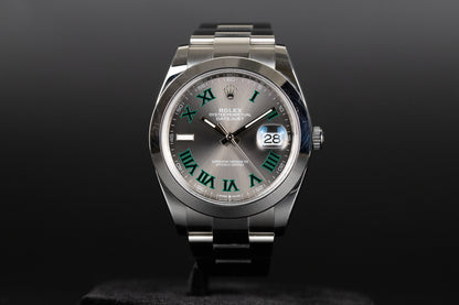Rolex 126300 Datejust 41 Slate Green 'Wimbledon' Dial