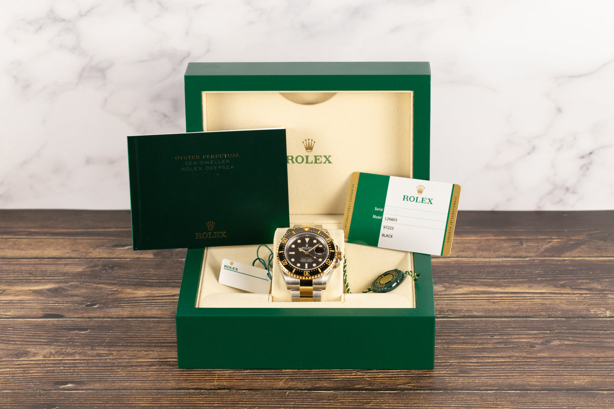 Rolex<br>126603 Sea-Dweller 18k/SS Black Dial