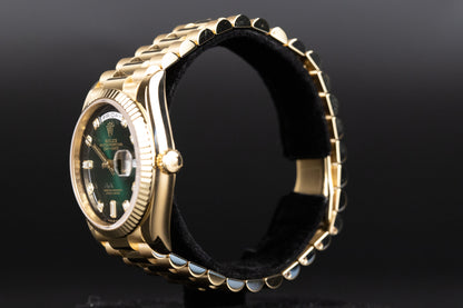 Rolex 128238 Day-Date 36 Green Ombre Dial