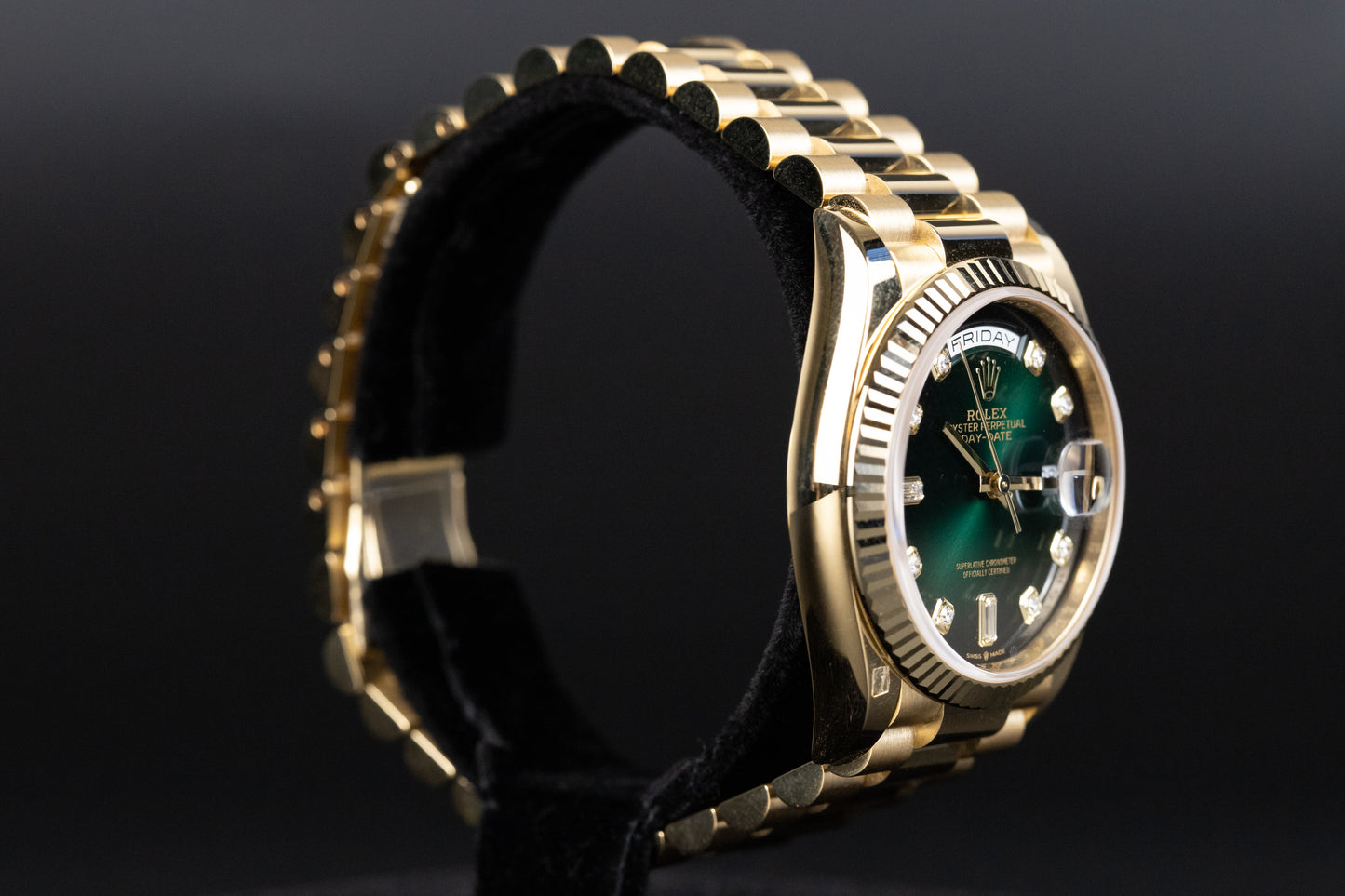 Rolex 128238 Day-Date 36 Green Ombre Dial