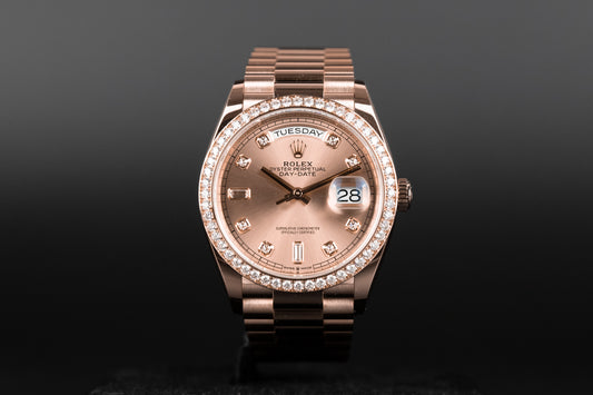 Rolex 128345RBR Day-Date 36 Diamond Bezel Diamond Dial