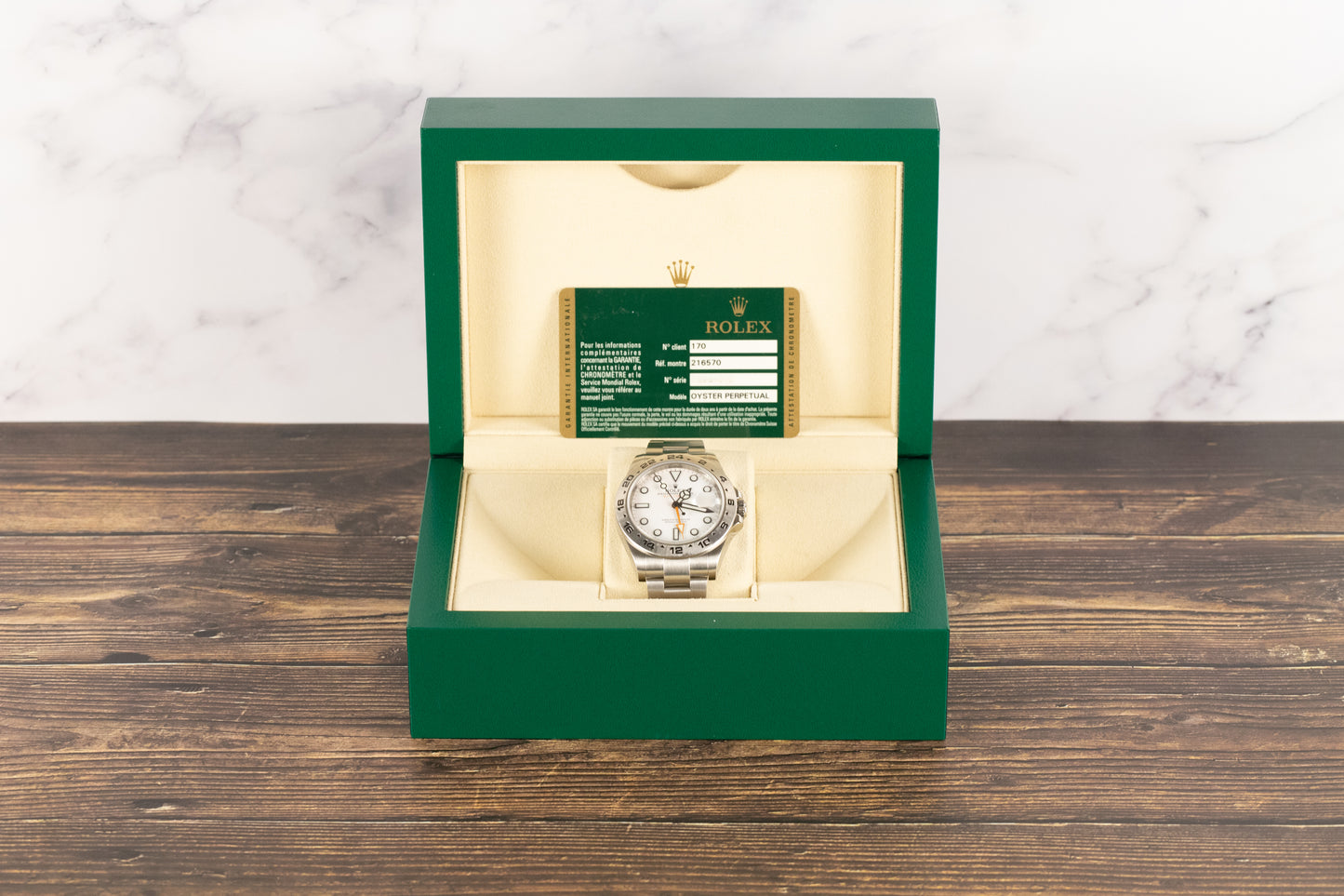 Rolex 216570 Explorer II White Dial