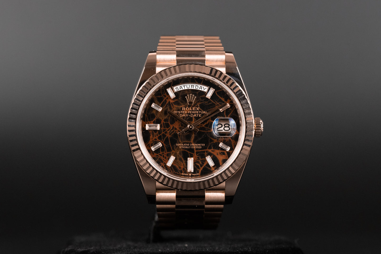 Rolex 228235 DayDate 40 Eisenkiesel Diamond Dial