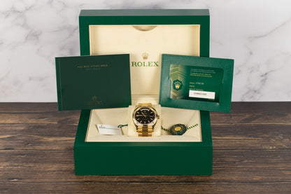 Rolex 228238 DayDate 40 Black Diagonal Motif Dial