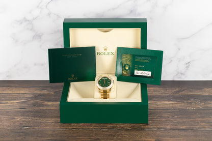Rolex 228238 DayDate 40 Green Roman Numeral Dial